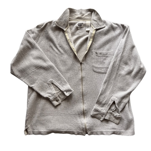 RIVER WASHED JEANS ZIPPERED JACKET SIZE LARGE - Picture 4 of 12